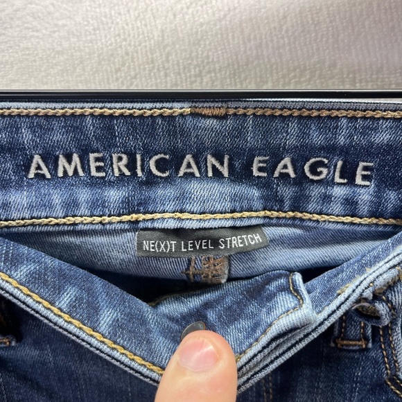 American Eagle Next Level Stretch Skinny Jeans Womens 4 Short Blue Denim 2212 - Picture 2 of 11